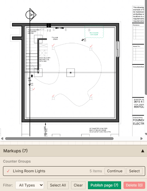 A drawing set, versioned and ready to mark up